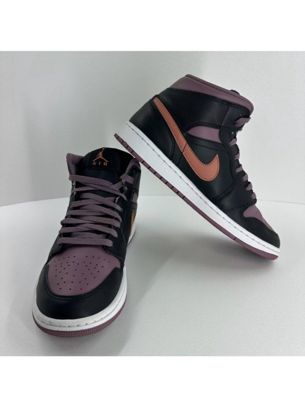 Nike Air Jordan 1 Mid Top SE FB9911-008 Sneakers Mens US 8.5 Black Sky J Mauve - Picture 6 of 12